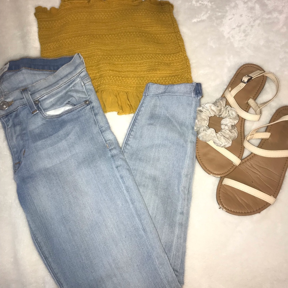 Hudson skinny cropped jeans